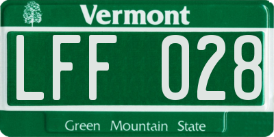 VT license plate LFF028