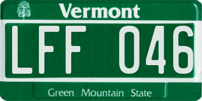 VT license plate LFF046