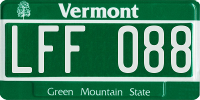 VT license plate LFF088
