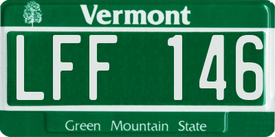 VT license plate LFF146