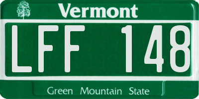 VT license plate LFF148