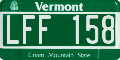 VT license plate LFF158