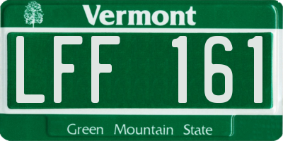 VT license plate LFF161
