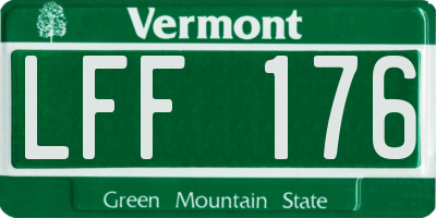 VT license plate LFF176