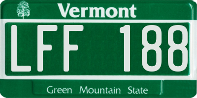 VT license plate LFF188