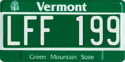 VT license plate LFF199