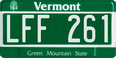 VT license plate LFF261