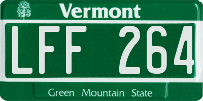 VT license plate LFF264