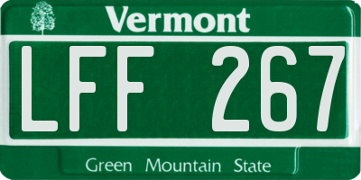 VT license plate LFF267