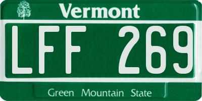VT license plate LFF269