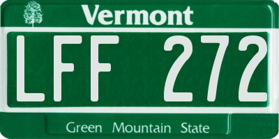 VT license plate LFF272