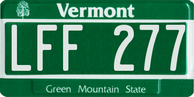 VT license plate LFF277