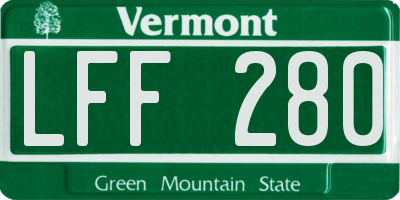 VT license plate LFF280