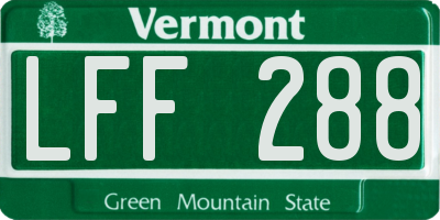 VT license plate LFF288