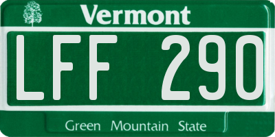 VT license plate LFF290