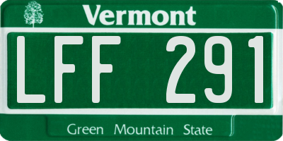 VT license plate LFF291