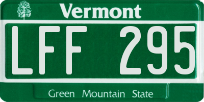 VT license plate LFF295