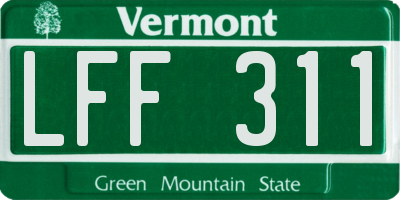 VT license plate LFF311