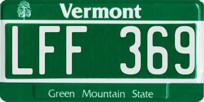 VT license plate LFF369