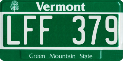 VT license plate LFF379