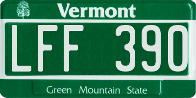 VT license plate LFF390
