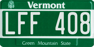 VT license plate LFF408