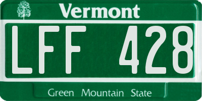 VT license plate LFF428