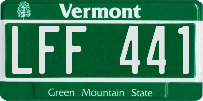 VT license plate LFF441