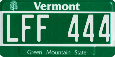 VT license plate LFF444