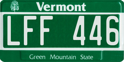 VT license plate LFF446