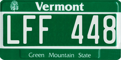 VT license plate LFF448