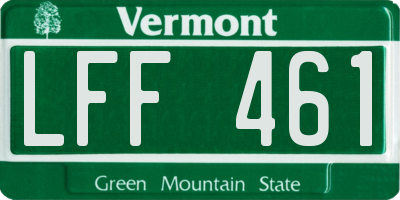 VT license plate LFF461