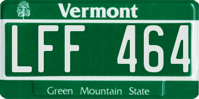 VT license plate LFF464