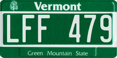 VT license plate LFF479