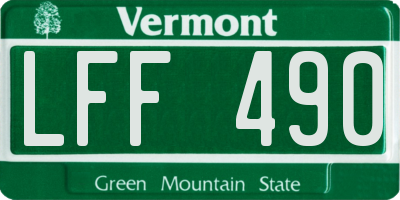 VT license plate LFF490
