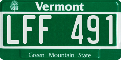 VT license plate LFF491