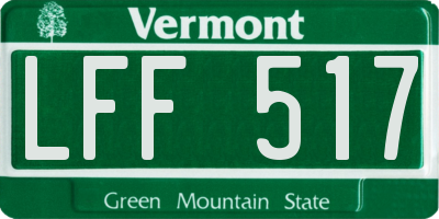 VT license plate LFF517
