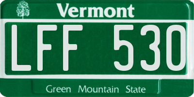 VT license plate LFF530