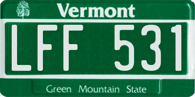 VT license plate LFF531