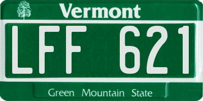 VT license plate LFF621