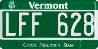 VT license plate LFF628
