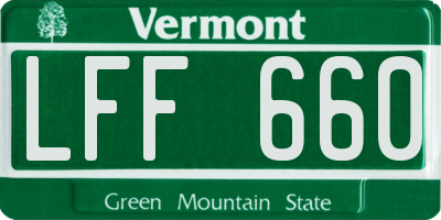 VT license plate LFF660