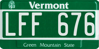 VT license plate LFF676