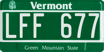 VT license plate LFF677