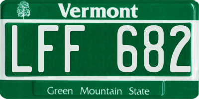 VT license plate LFF682