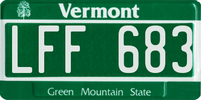 VT license plate LFF683