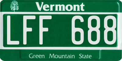 VT license plate LFF688