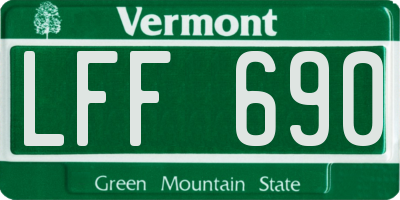 VT license plate LFF690