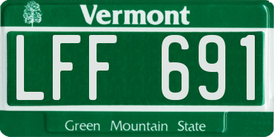 VT license plate LFF691