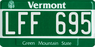 VT license plate LFF695